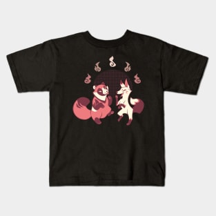 Tanukitsu mischief in mocha flavor Kids T-Shirt